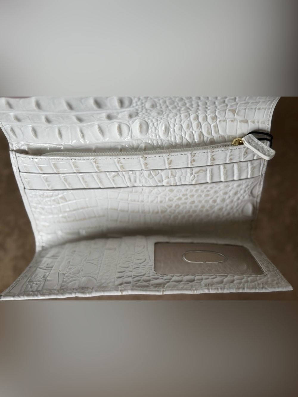 NWT Brahmin SEA SALT White Veronica Wallet price firm - Picture 7 of 10